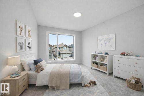 Virtually staged - 3230 Dixon Way, Edmonton, AB - Indoor Photo Showing Bedroom