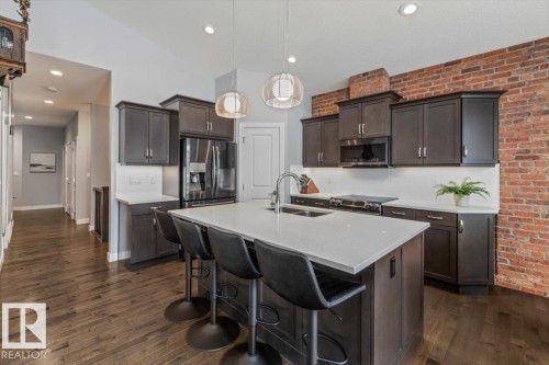 23 50 Legacy Terrace, St. Albert, AB - Indoor Photo Showing Kitchen With Double Sink With Upgraded Kitchen