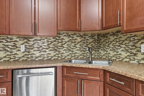 221 Callingwood Place, Edmonton, AB - Indoor Photo Showing Kitchen With Double Sink