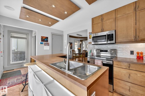 11343 67 Street, Edmonton, AB - Indoor Photo Showing Kitchen With Double Sink