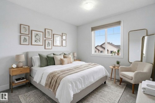#2 Virtually Staged - 18 4835 Wright Drive, Edmonton, AB - Indoor Photo Showing Bedroom