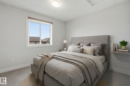 #3 Virtually Staged - 18 4835 Wright Drive, Edmonton, AB - Indoor Photo Showing Bedroom