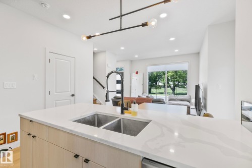 10363 149 Street, Edmonton, AB - Indoor Photo Showing Kitchen With Double Sink