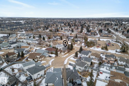 Aerial view of the property and its surrounding residential area - 17204 113 Street, Edmonton, AB - Outdoor With View