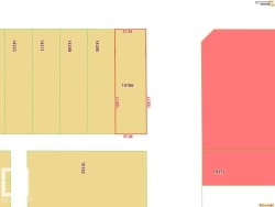 Cadastral Map. Illustrating property boundaries and parcel numbers with dimensions - 