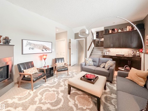 9 Deslauriers Crescent, St. Albert, AB - Indoor Photo Showing Living Room With Fireplace