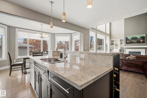 10720 65 Street, Edmonton, AB - Indoor Photo Showing Kitchen With Double Sink With Upgraded Kitchen