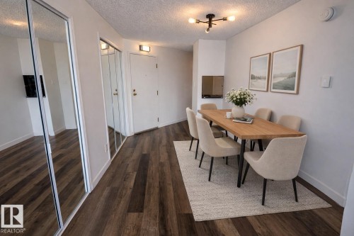 Virtually Staged - 1307 10149 Saskatchewan Drive, Edmonton, AB - Indoor Photo Showing Dining Room