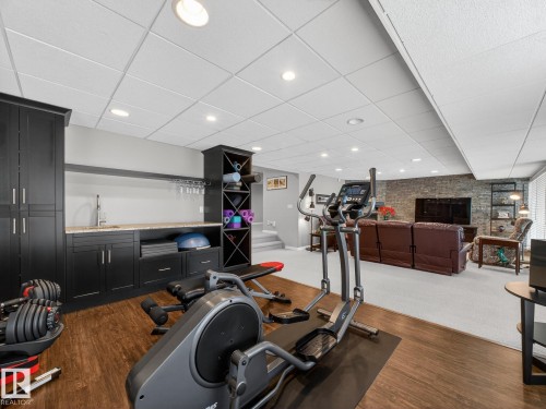 116 Twin Brooks Cove, Edmonton, AB - Indoor Photo Showing Gym Room