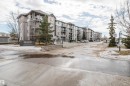 The property features a multi-story building with balconies, a paved drive, and trees - 113 309 Clareview Station Drive, Edmonton, AB  - Outdoor 