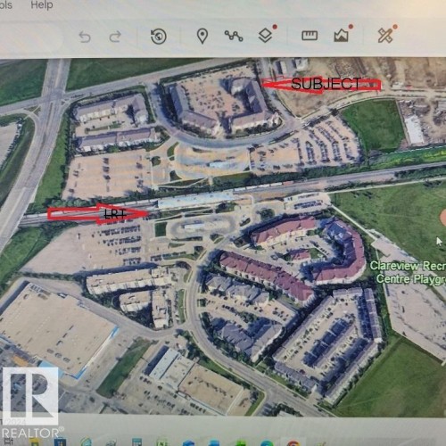 Aerial Site Plan. Indicating the location of the subject property and light rail transit infrastructure - 1118 330 Clareview Station Drive, Edmonton, AB - Other