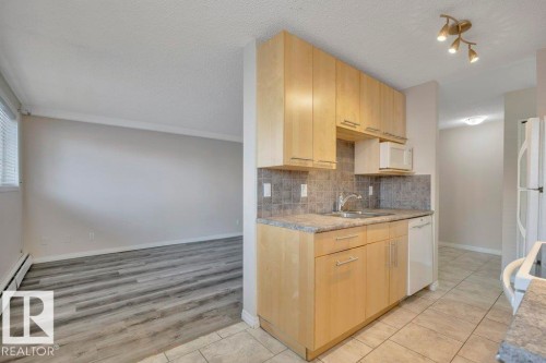 105 10149 83 Avenue, Edmonton, AB - Indoor Photo Showing Kitchen With Double Sink