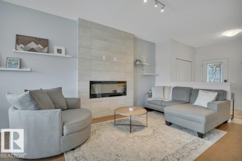 20936 95 Avenue, Edmonton, AB - Indoor Photo Showing Living Room With Fireplace