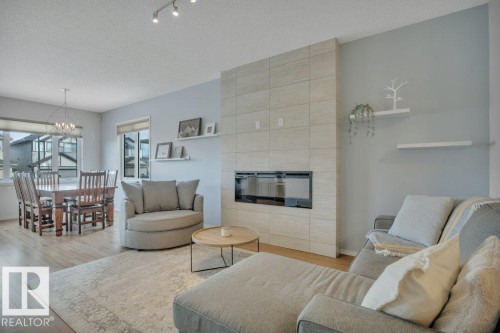 20936 95 Avenue, Edmonton, AB - Indoor Photo Showing Living Room With Fireplace