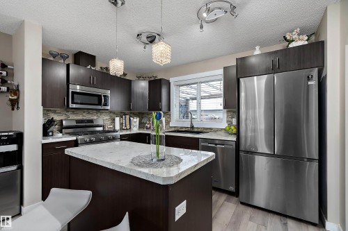 2914 18A Avenue, Edmonton, AB - Indoor Photo Showing Kitchen With Upgraded Kitchen