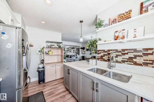 35 1391 Starling Drive, Edmonton, AB - Indoor Photo Showing Kitchen With Double Sink