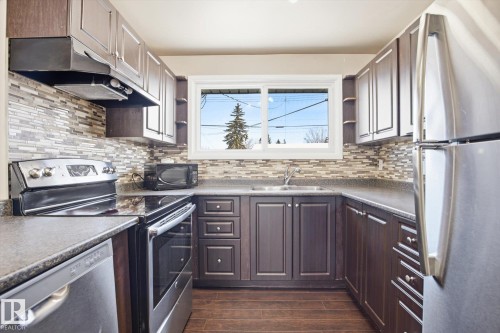 12308 134A Avenue, Edmonton, AB - Indoor Photo Showing Kitchen With Double Sink