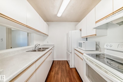 320 9620 174 Street, Edmonton, AB - Indoor Photo Showing Kitchen With Double Sink