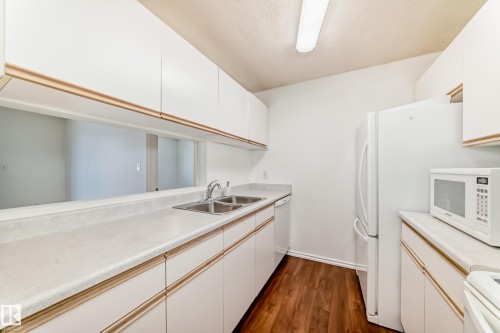 320 9620 174 Street, Edmonton, AB - Indoor Photo Showing Kitchen With Double Sink
