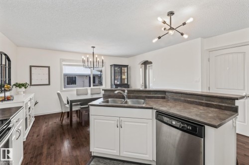 1133 35A Avenue, Edmonton, AB - Indoor Photo Showing Kitchen With Double Sink