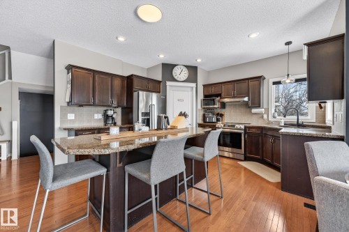 112 Windrose Drive, Leduc, AB - Indoor Photo Showing Kitchen With Upgraded Kitchen