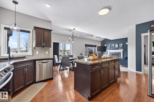 112 Windrose Drive, Leduc, AB - Indoor Photo Showing Kitchen With Double Sink With Upgraded Kitchen