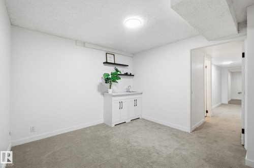 Wet bar in basement. - 2722 104A Street, Edmonton, AB - Indoor Photo Showing Other Room