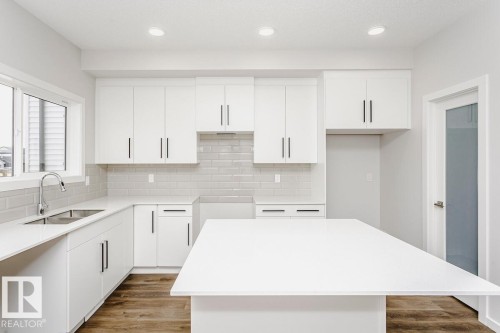 18113 73A Street, Edmonton, AB - Indoor Photo Showing Kitchen With Double Sink