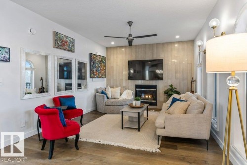 44 Kenilworth Crescent, St. Albert, AB - Indoor Photo Showing Living Room With Fireplace