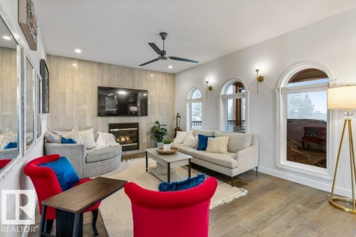 44 Kenilworth Crescent, St. Albert, AB - Indoor Photo Showing Living Room With Fireplace