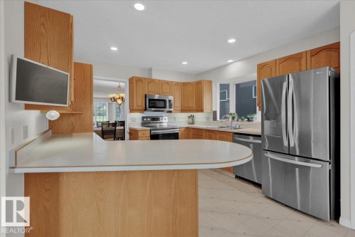 9615 101 Street, Edmonton, AB - Indoor Photo Showing Kitchen With Double Sink
