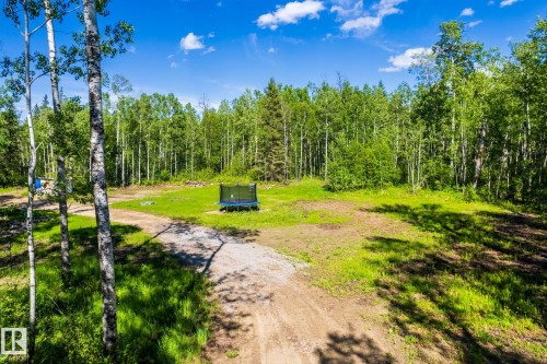 Expansive outdoor area featuring a mix of cleared land and mature trees - 17 56110 Rge Road 13, Rural Lac Ste. Anne County, AB 
