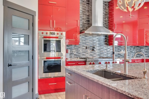 136 Kirpatrick Crescent, Leduc, AB - Indoor Photo Showing Kitchen With Double Sink