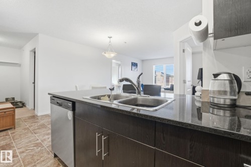 420 3315 James Mowatt Trail, Edmonton, AB - Indoor Photo Showing Kitchen With Double Sink