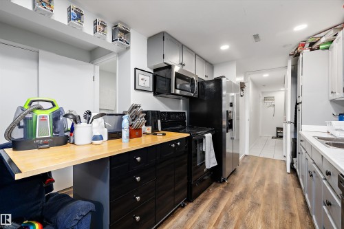 9716 88 Avenue, Edmonton, AB - Indoor Photo Showing Kitchen With Double Sink