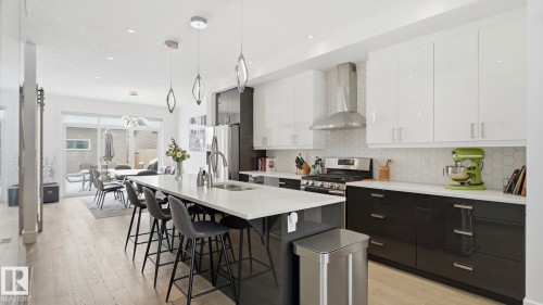 10817 75 Avenue, Edmonton, AB - Indoor Photo Showing Kitchen With Stainless Steel Kitchen With Upgraded Kitchen