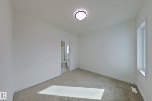 Room featuring a window, carpeted flooring, and a ceiling-mounted light fixture - 8425 Mayday Link Link, Edmonton, AB - Indoor Photo Showing Other Room