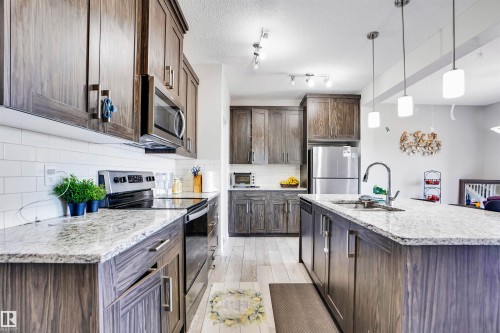 2743 Collins Crescent, Edmonton, AB - Indoor Photo Showing Kitchen With Stainless Steel Kitchen With Upgraded Kitchen