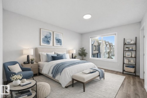 Virtually staged - 37 1010 Rabbit Hill Road, Edmonton, AB - Indoor Photo Showing Bedroom