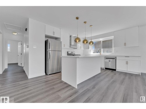 8004 130 Avenue, Edmonton, AB - Indoor Photo Showing Kitchen With Upgraded Kitchen