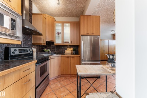 301 10141 95 Street, Edmonton, AB - Indoor Photo Showing Kitchen With Stainless Steel Kitchen