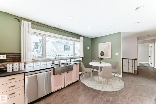 10532 47 Street, Edmonton, AB - Indoor Photo Showing Kitchen With Double Sink