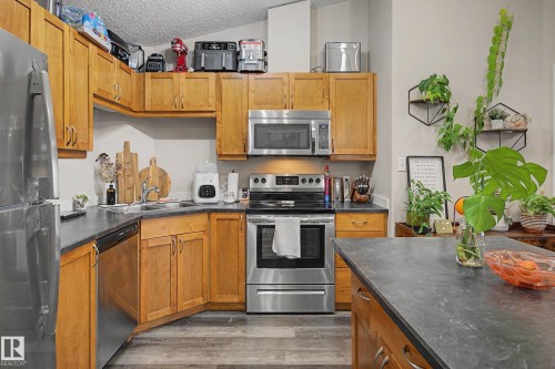1410 7339 South Terwillegar Drive, Edmonton, AB - Indoor Photo Showing Kitchen With Double Sink