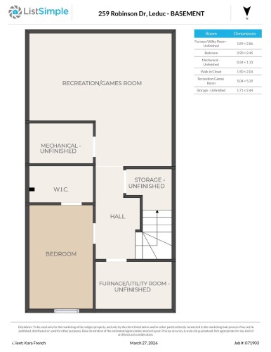 Basement - 259 Robinson Drive, Leduc, AB - Other