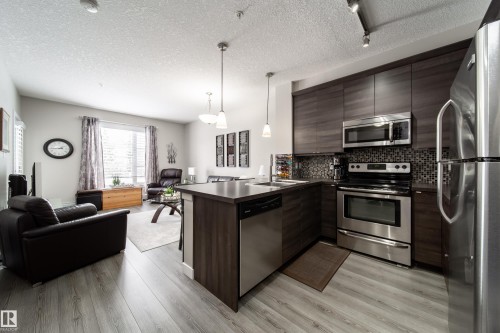 112 2588 Anderson Way, Edmonton, AB - Indoor Photo Showing Kitchen With Stainless Steel Kitchen With Upgraded Kitchen