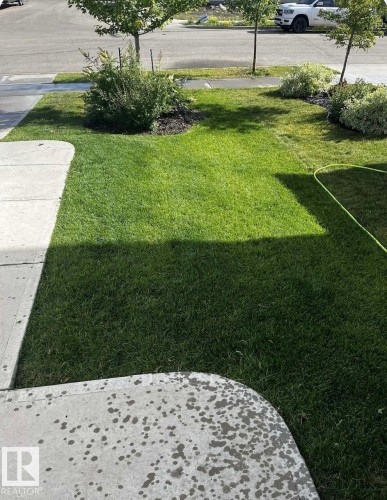 Well-maintained lawn with established trees and shrubs - 26 Ellice Bend, Fort Saskatchewan, AB - Outdoor With View