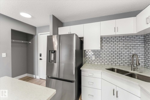 115 16221 95 Street, Edmonton, AB - Indoor Photo Showing Kitchen With Double Sink