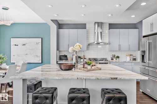 3721 Parker Crest, Edmonton, AB - Indoor Photo Showing Kitchen With Upgraded Kitchen