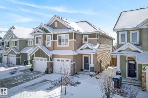 This property features a two-story exterior with a two-car garage - 8225 24 Avenue, Edmonton, AB - Outdoor With Facade