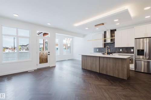 4116 208 Street, Edmonton, AB - Indoor Photo Showing Kitchen With Stainless Steel Kitchen